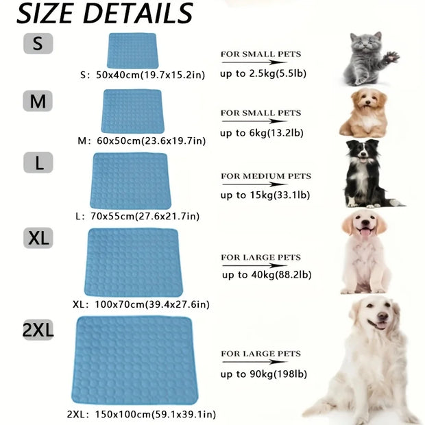 Dog Cooling Mat Summer Pet Cold Bed Extra Large For Small