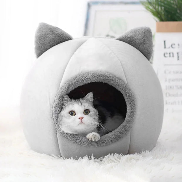 Pet Tent Cave Bed for Cats Small Dogs Self-Warming Cat Tent Bed Cat Hut