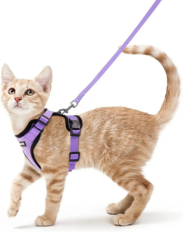 ATUBAN Cat Harness and Leash for Walking,Escape Proof Soft