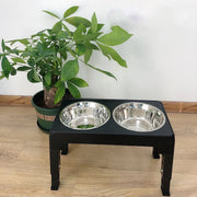 BOOTEELY Elevated Dog Feeder Bowls Adjustable Raised Stand