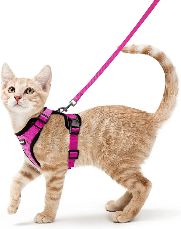 ATUBAN Cat Harness and Leash for Walking,Escape Proof Soft