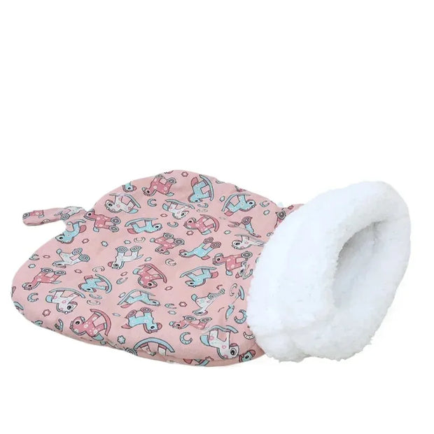 Cat Sleeping Bag Soft Cuddly Fluffy Feel Thickened Pet Pocket Type Quilt