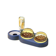 Cat Bowl Pet Feeder Anti-Tip Double Bowl Large Diameter Integrated