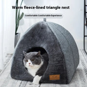 New Triangle Cat Nest Closed Cat House Pet Nest Warm and Thickened