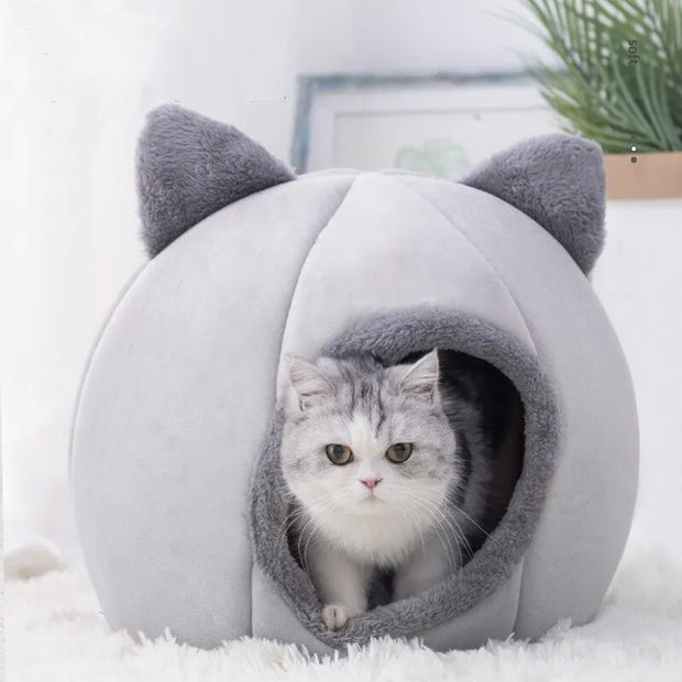 Pet Tent Cave Bed for Cats Small Dogs Self-Warming Cat Tent Bed Cat Hut