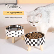 Elevated Cats Feeder Bowl Anti-choking Raised Cat Food Water