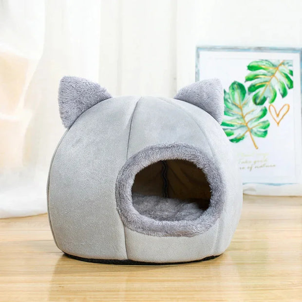 Pet Tent Cave Bed for Cats Small Dogs Self-Warming Cat Tent Bed Cat Hut