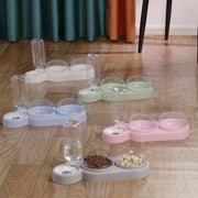 Cat Bowl Pet Feeder Anti-Tip Double Bowl Large Diameter Integrated