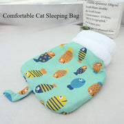 Cat Sleeping Bag Soft Cuddly Fluffy Feel Thickened Pet Pocket Type Quilt