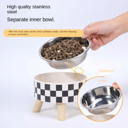 Elevated Cats Feeder Bowl Anti-choking Raised Cat Food Water