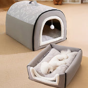 Warm Dog House Detachable Pet Sleeping Bed for Small Medium Dogs