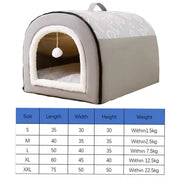 Warm Dog House Detachable Pet Sleeping Bed for Small Medium Dogs