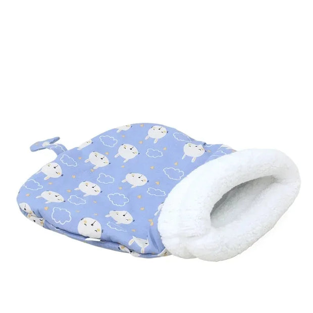 Cat Sleeping Bag Soft Cuddly Fluffy Feel Thickened Pet Pocket Type Quilt