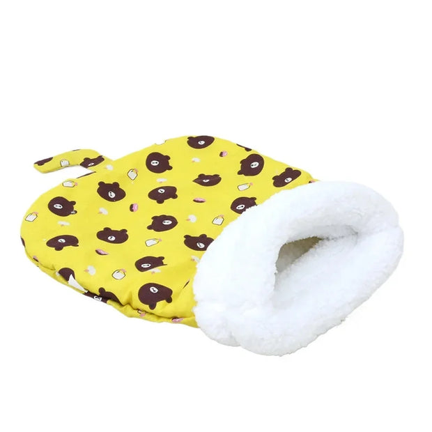 Cat Sleeping Bag Soft Cuddly Fluffy Feel Thickened Pet Pocket Type Quilt