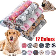 Coral Fleece Pet Sleeping Blanket Soft Fluffy Dog Blanket Warm