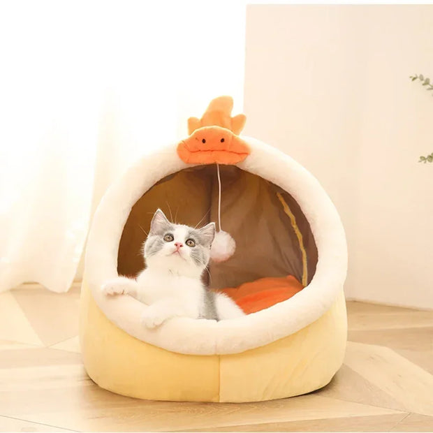 Cat Pad Bed Sweet Soft Warm Pet Basket Cozy Kitten Lounger Cushion